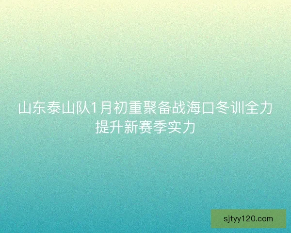 山东泰山队1月初重聚备战海口冬训全力提升新赛季实力 山东泰山队1月初重聚备战海口冬训全力提升新赛季实力
